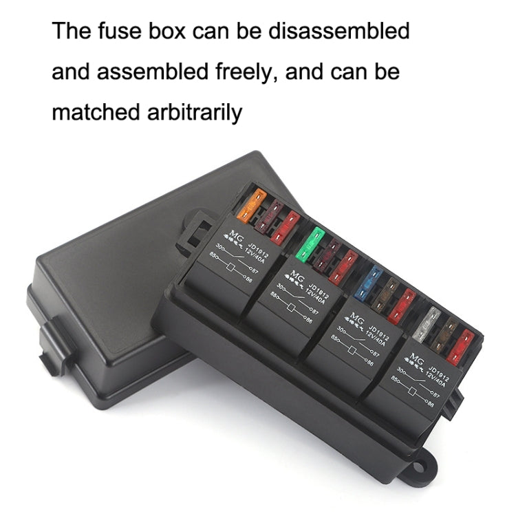 TF008-10 12V 5Pin Relay Car RV Radiography Sound Modified Electromagnetic Insurance Box - In Car by buy2fix | Online Shopping UK | buy2fix