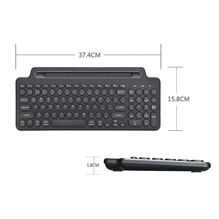 2.4G Bluetooth Wireless Keyboard With Card Slot Bracket With Touchpad - Wireless Keyboard by buy2fix | Online Shopping UK | buy2fix