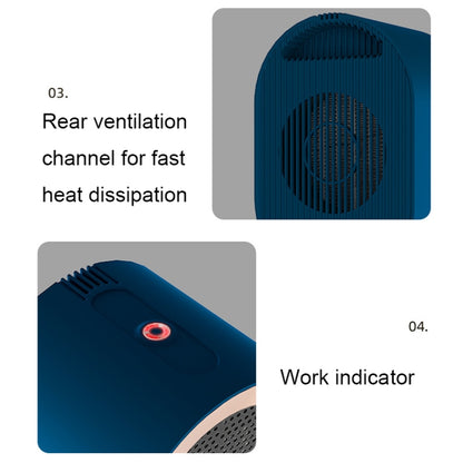 XH-1201 Winter Desktop Small Heater Quiet Fast Heat PTC Electric Heater, CN Plug(Blue) - Consumer Electronics by buy2fix | Online Shopping UK | buy2fix