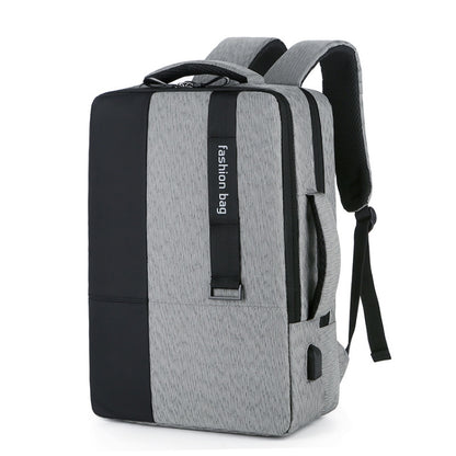 140 Large-capacity Business Commuter Laptop Backpack with USB Charging Interface(Grey) - Backpack by buy2fix | Online Shopping UK | buy2fix