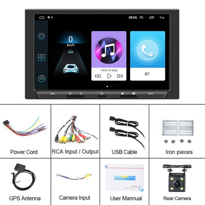 7 inch Carplay GPS Navigation Reverse Integrated Machine, Style: Standard+4 Light Camera(1+16G) - In Car by buy2fix | Online Shopping UK | buy2fix