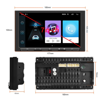 7 inch Carplay GPS Navigation Reverse Integrated Machine, Style: Standard+4 Light Camera(1+16G) - In Car by buy2fix | Online Shopping UK | buy2fix