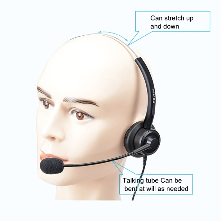 VT200 Single Ear Telephone Headset Operator Headset With Mic,Spec: 3.5mm Single Plug - Consumer Electronics by buy2fix | Online Shopping UK | buy2fix