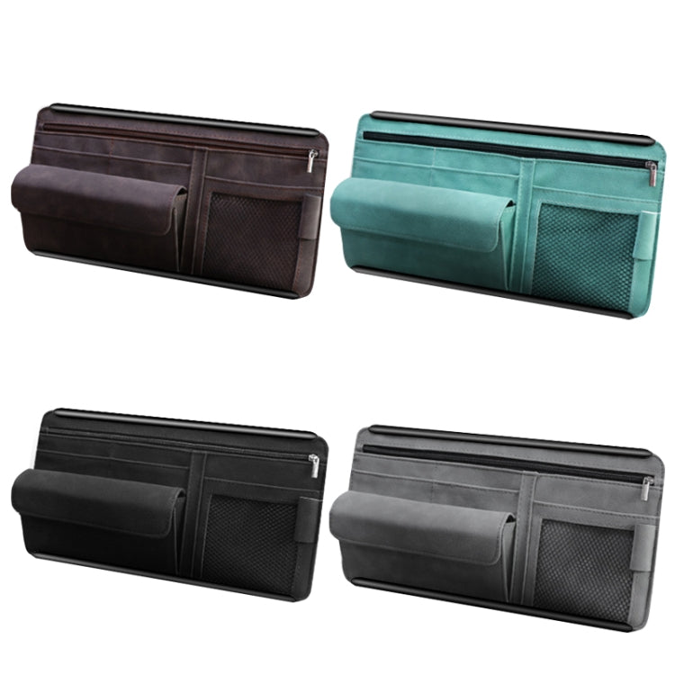 DE RAN FU Car Shade Glasses Box Storage Bag Car Flip Fur Glue Box Zipper Card Bag(Black) - In Car by DE RAN FU | Online Shopping UK | buy2fix