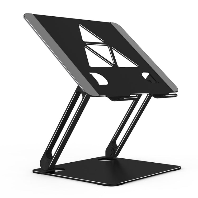 Aluminum Laptop Tablet Stand Foldable Elevated Cooling Rack,Style: Triangle Fantasy Black - Computer & Networking by buy2fix | Online Shopping UK | buy2fix