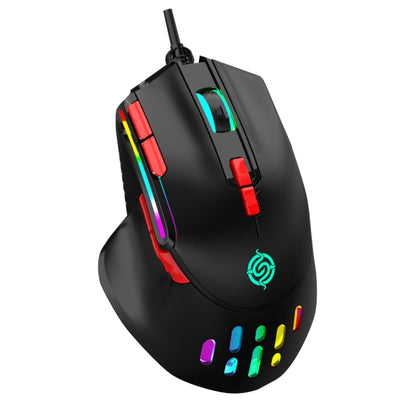 K-Snake Q15 9 Keys RGB Light Effect Wired Mechanical Mouse, Cable Length: 1.5m(Black) - Wired Mice by K-Snake | Online Shopping UK | buy2fix