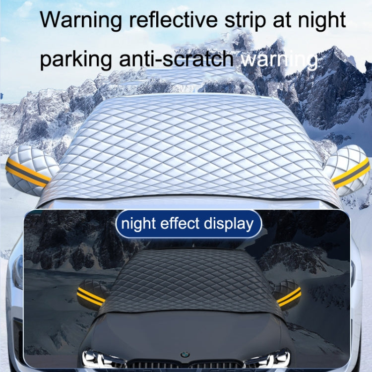 SUITU R-3945 Car Winter Front Glass Snow Shield Defrost Sunshade Thickened Car Clothing, Style: 5 Magnets With Earmuffs - In Car by SUITU | Online Shopping UK | buy2fix