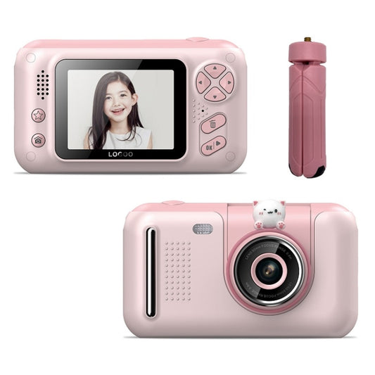 2.4 Inch Children HD Reversible Photo SLR Camera, Color: Pink With Bracket - Consumer Electronics by buy2fix | Online Shopping UK | buy2fix