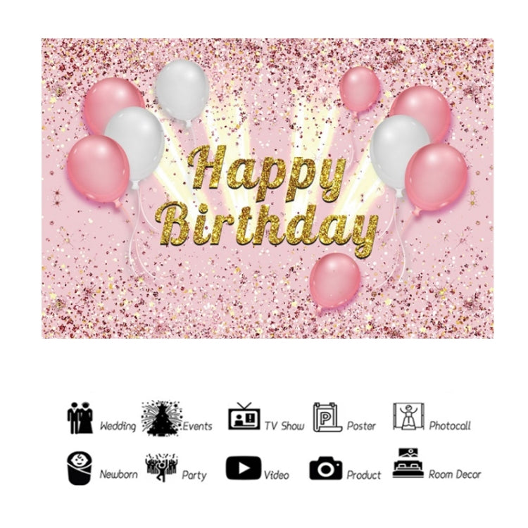 1.5x1m Cartoon Digital Birthday Balloon Party Scene Photographic Backdrop(Mdt11147) - Camera Accessories by buy2fix | Online Shopping UK | buy2fix