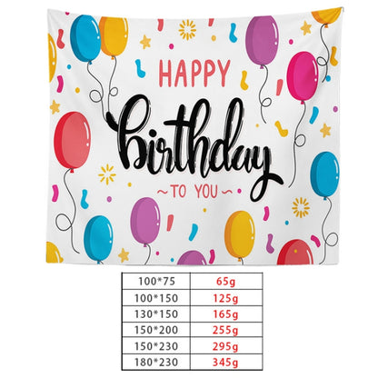 Happy Birthday Photo Backdrop Party Decoration Tapestry, Size: 100x75cm(GT56-1) - Camera Accessories by buy2fix | Online Shopping UK | buy2fix