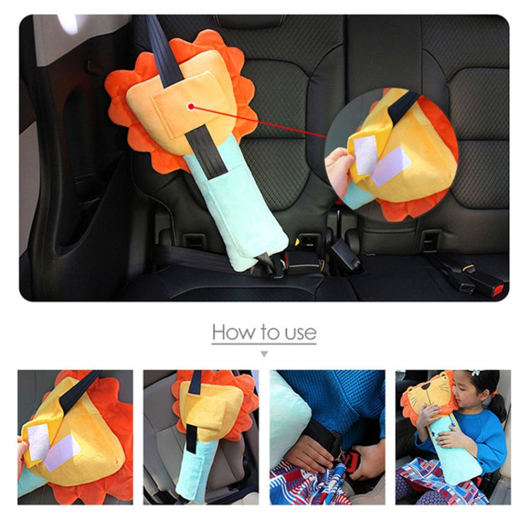 50cm Children Car Belt Cartoon Shoulder Protector Pillow(Fire Red Fox) - In Car by buy2fix | Online Shopping UK | buy2fix