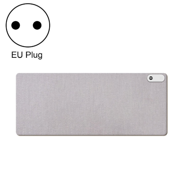 150W  80x33cm Heated Mouse Pad Digital Display Adjustable Hand Warmer Desk Pad 220V EU Plug Gray - Mouse Pads by buy2fix | Online Shopping UK | buy2fix