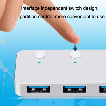 HS0059 Independent Switch USB 3.0 4 Ports Extension Type-C / USB-C Aluminum Alloy HUB, Cable Length: 30cm - USB 3.0 HUB by buy2fix | Online Shopping UK | buy2fix