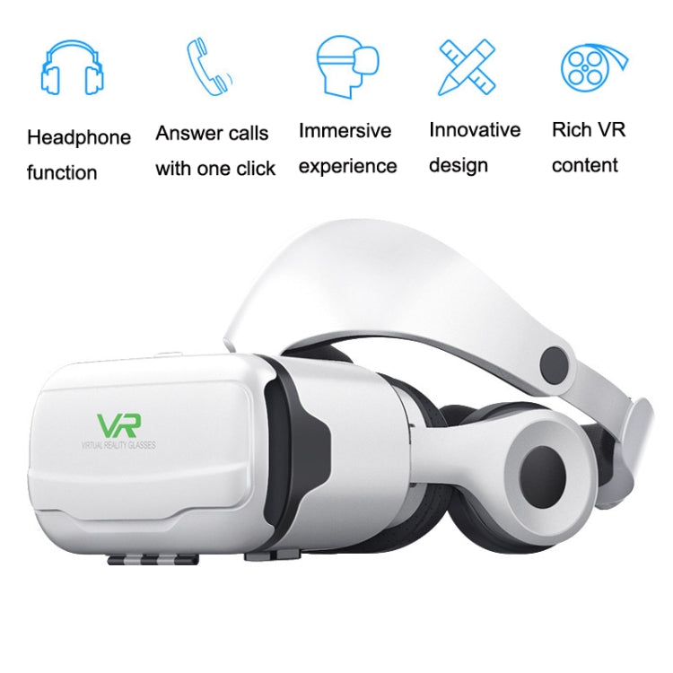 VR SHINECON G02EF+B01 Handle Mobile Phone 3D Virtual Reality VR Game Helmet Glasses With Headset - VR Headset by VR SHINECON | Online Shopping UK | buy2fix