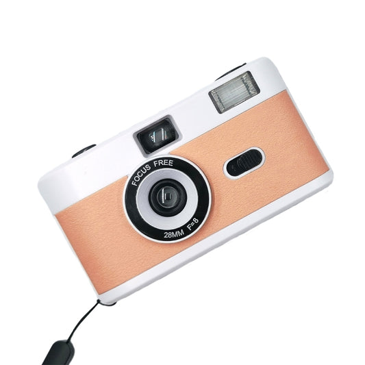 R2-FILM Retro Manual Reusable Film Camera for Children without Film(White+Pink Orange) - Consumer Electronics by buy2fix | Online Shopping UK | buy2fix