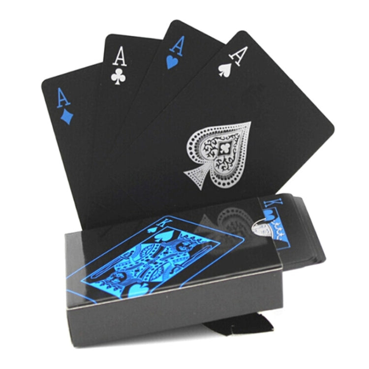 2pairs 54pcs Waterproof Plastic Poker Table Games Cards PVC Magic Playing Cards(Blue) - Gambling by buy2fix | Online Shopping UK | buy2fix