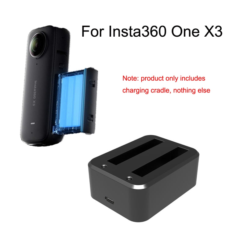 For Insta360 X3 A520 Panoramic Camera Batteries Charger Dual Charging Dock - DJI & GoPro Accessories by buy2fix | Online Shopping UK | buy2fix