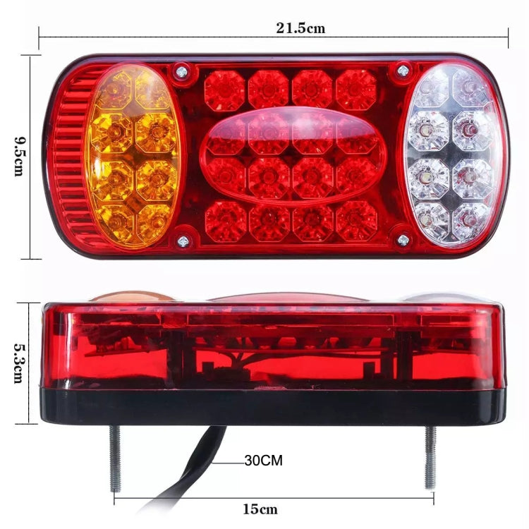 MK-231 12V Trailer Truck Car Straw Hat Lamp Beads Taillights(Red) - In Car by buy2fix | Online Shopping UK | buy2fix