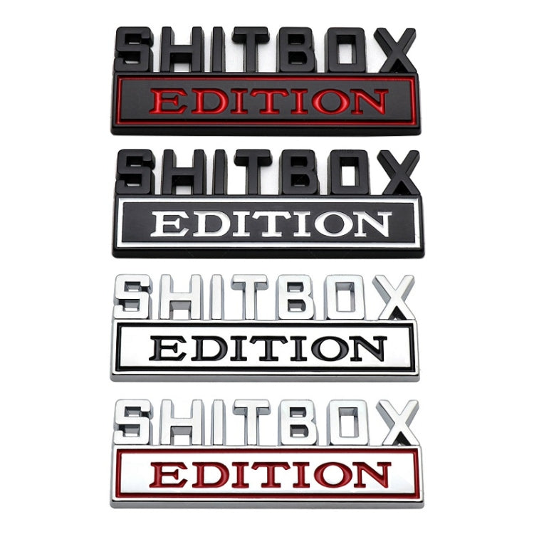 5pcs Car Body Rear Modification Badge Plate Label(Silver Black) - In Car by buy2fix | Online Shopping UK | buy2fix