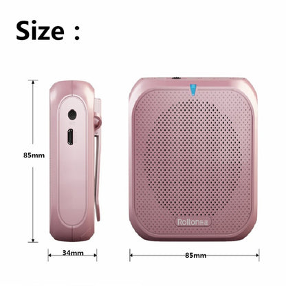Rolton K400 Mini Audio Speaker Megaphone Voice Amplifier  Support FM Radio TF MP3(Rose Gold) - Consumer Electronics by Rolton | Online Shopping UK | buy2fix
