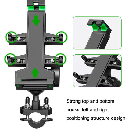 A02 Motorcycle Mobile Phone Navigation Bracket Car Riding Anti-shock Aluminum Alloy Rack(M8 Ball Header Installation Model) - In Car by buy2fix | Online Shopping UK | buy2fix