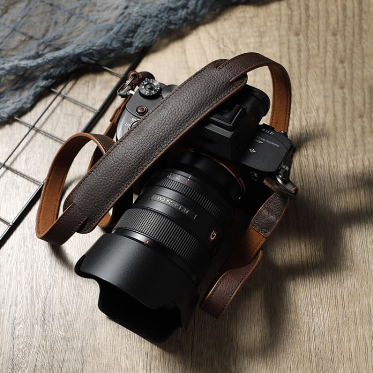 Outdoor Photography Cowhide Leather Camera Shoulder Hanging Neck Winding Strap, Spec: Top-layer (Coffee) - Camera Strap by buy2fix | Online Shopping UK | buy2fix