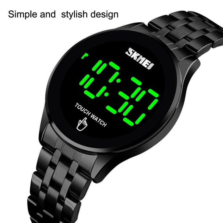 SKMEI 1579 Simple Touch Screen LED Luminous Stainless Steel Electronic Watch, Color: Silver - Alloy Watches by SKMEI | Online Shopping UK | buy2fix