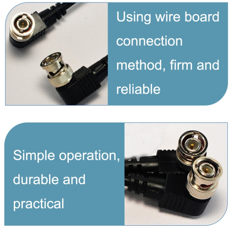 BNC Male to Male Elbow Audio and Video Cable Coaxial Cable, Length: 3m - Security by buy2fix | Online Shopping UK | buy2fix