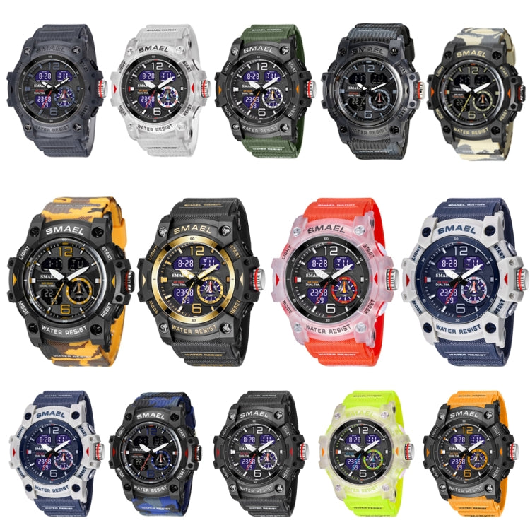 SMAEL 8007 Outdoor Sports Waterproof Dual Display Electronic Quartz Watch(Black) - Sport Watches by SMAEL | Online Shopping UK | buy2fix