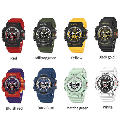 SMAEL 8065 Waterproof Sports Multifunctional Luminous Watch Men(White) - Sport Watches by SMAEL | Online Shopping UK | buy2fix