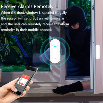 Tuya WiFi Door Magnetic Sensor Remote Intelligent Linkage Doors Windows Switch Anti-alarm APP Reminder Alarm - Security by buy2fix | Online Shopping UK | buy2fix