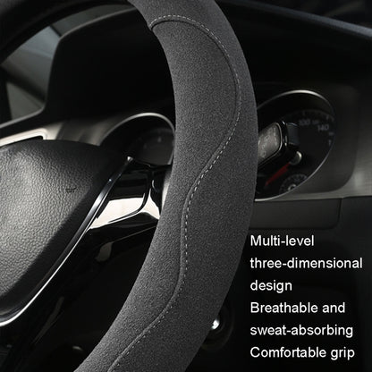 Turned Fur D Type Steering Wheel Cover, Size: 38cm(Carbon Gray) - In Car by buy2fix | Online Shopping UK | buy2fix