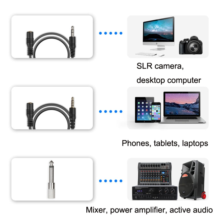 Q6 1 Drag 1 Wireless Lavalier USB Computer Recording Microphone Live Phone SLR Lavalier Microphone - Consumer Electronics by buy2fix | Online Shopping UK | buy2fix