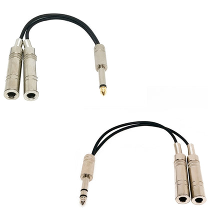 6.35mm Male To 2 Female Dual Channel Noise Reduction Shielded Bass Electric Guitar Cable Musical Instrument Accessories(0.2m) - Other Accessories by buy2fix | Online Shopping UK | buy2fix