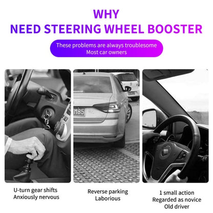 Car Steering Wheel Booster Ball Assist With Compass(A Model White) - In Car by buy2fix | Online Shopping UK | buy2fix