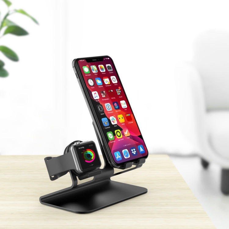 AhaStyle ST04 Aluminum Alloy Charging Base, For 4-8 inch Smart Phone&Apple Watch Series(Silver) - Desktop Holder by AhaStyle | Online Shopping UK | buy2fix
