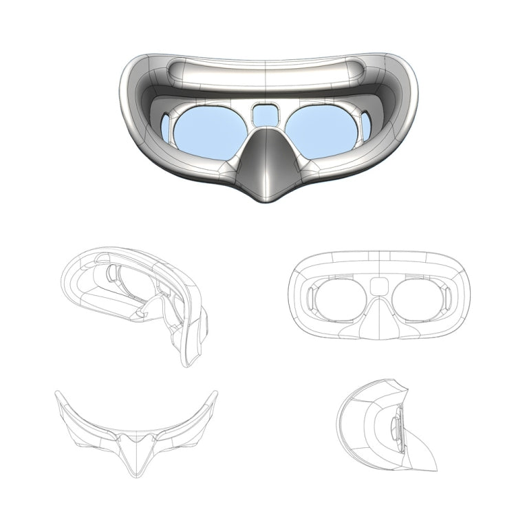 For DJI Goggles 2 Foam Padding Sponge Eye Pad Mask Gray - Consumer Electronics by buy2fix | Online Shopping UK | buy2fix