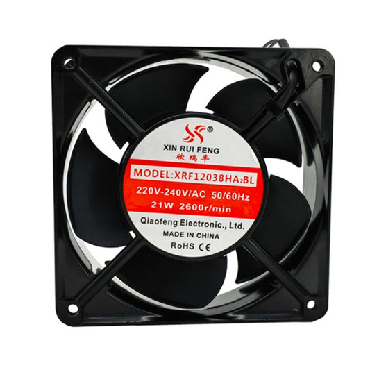 XIN RUI FENG XRX1203 220V Double Roller Cooling Fan 12cm Cabinet Power Distribution Cabinet Shaft - Fan Cooling by XIN RUI FENG | Online Shopping UK | buy2fix