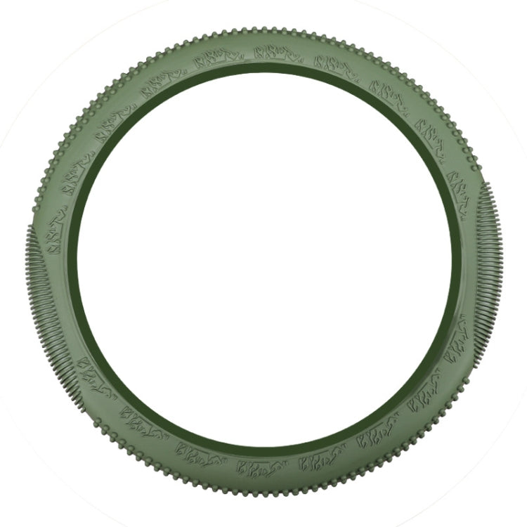 Non-slip Wear-resistant Fire Pattern Silicone Car Steering Wheel Cover, Size: 36-42cm(Army Green) -  by buy2fix | Online Shopping UK | buy2fix