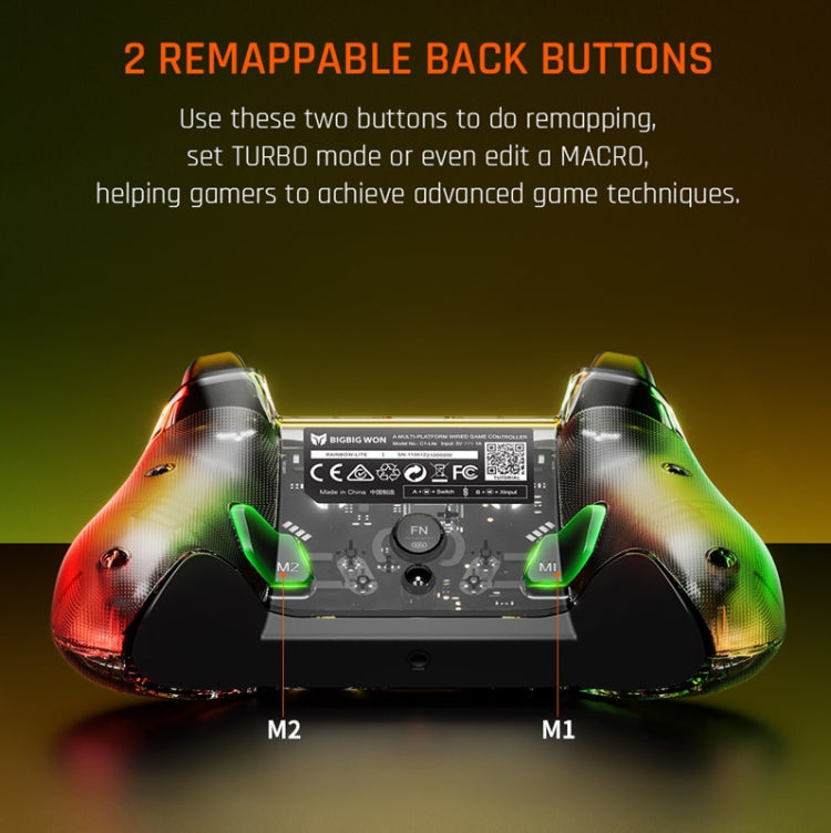 BIGBIGWON C1 Lite  RGB Light Wired Gamepad Controller For PC/Switch - Gamepads by buy2fix | Online Shopping UK | buy2fix