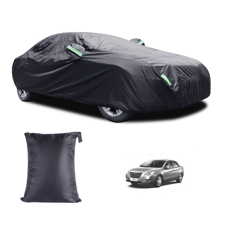 190T Silver Coated Cloth Car Rain Sun Protection Car Cover with Reflective Strip, Size: L -  by buy2fix | Online Shopping UK | buy2fix