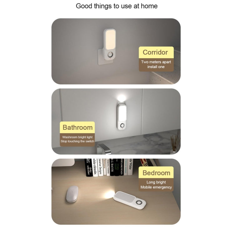 LED Induction Night Light Intelligent Wireless Aisle Corridor Night  With Flashlight,Spec: Dual-use EU Plug - Sensor LED Lights by buy2fix | Online Shopping UK | buy2fix