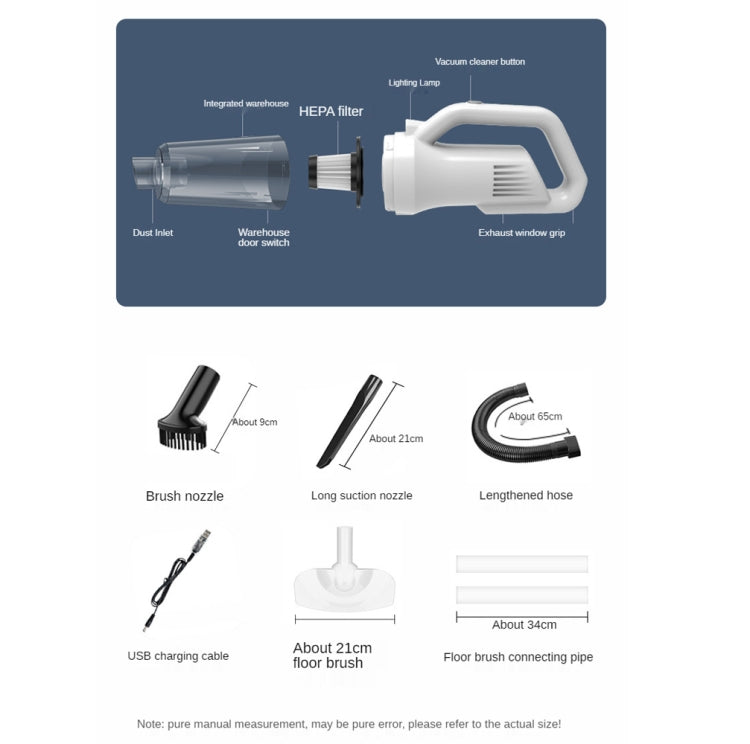 SUITU  ST-6101 120W 35500rpm Cordless Car Vacuum Cleaner,Spec: Basic 2 Section 7.4V - Vacuum Cleaner by SUITU | Online Shopping UK | buy2fix