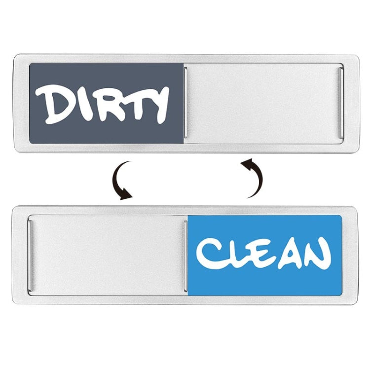 Dishwasher Magnet Clean Dirty Sign Double-Sided Refrigerator Magnet(Silver-Blue Gray) - Dish Washers & Accessories by buy2fix | Online Shopping UK | buy2fix