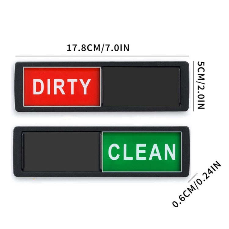 Dishwasher Magnet Clean Dirty Sign Double-Sided Refrigerator Magnet(Silver Gray White) - Dish Washers & Accessories by buy2fix | Online Shopping UK | buy2fix