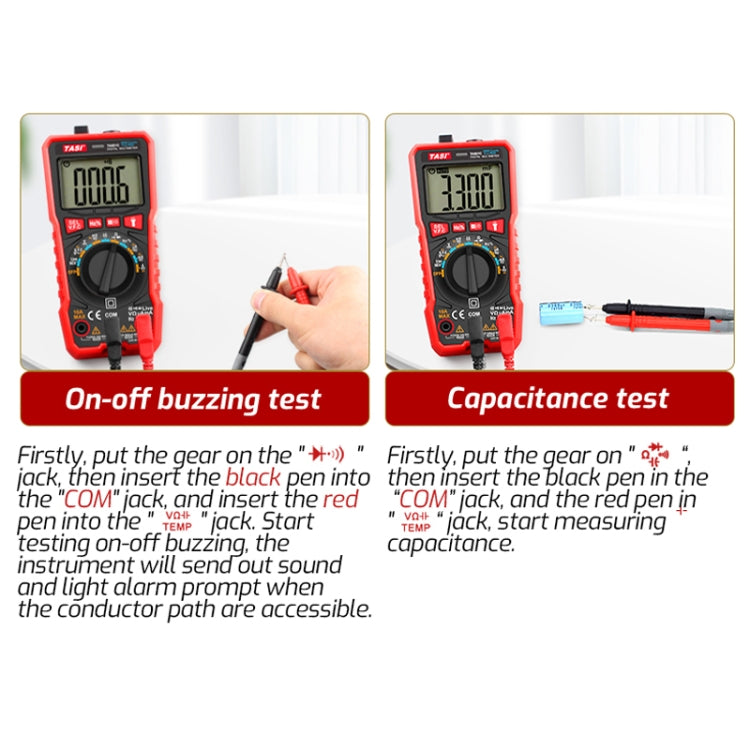 TASI TA801A Digital Multimeter Fully Automatic Multifunctional Digital Current Meter(Manual Model, Without Capacitor Measurement) - Digital Multimeter by TASI | Online Shopping UK | buy2fix