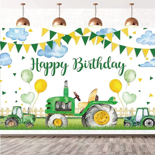 150x210cm Farm Tractor Photography Backdrop Cloth Birthday Party Decoration Supplies -  by buy2fix | Online Shopping UK | buy2fix