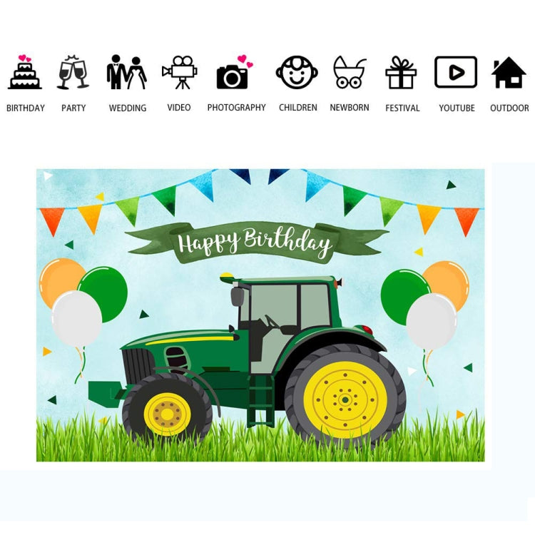 150x100cm Tractor Theme Birthday Backdrop Boy Farm Happy Birthday Background Party Decorations -  by buy2fix | Online Shopping UK | buy2fix