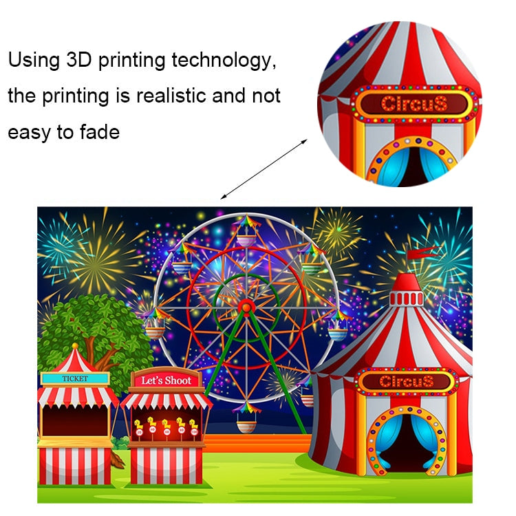 150 x 100cm Circus Amusement Park Ferris Wheel Photography Background Cloth(MDA07160) -  by buy2fix | Online Shopping UK | buy2fix