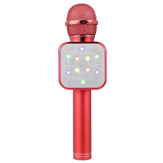 WS-1818 LED Light Flashing Microphone Self-contained Audio Bluetooth Wireless Microphone(Red) - Microphone by buy2fix | Online Shopping UK | buy2fix